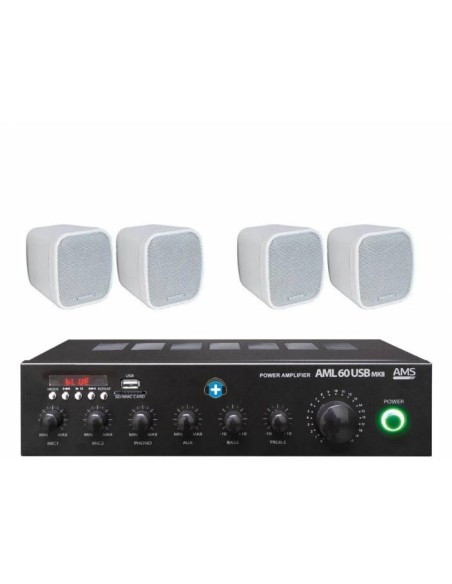 Pack Tienda 10040 - Hilo musical con altavoces en Color Blanco