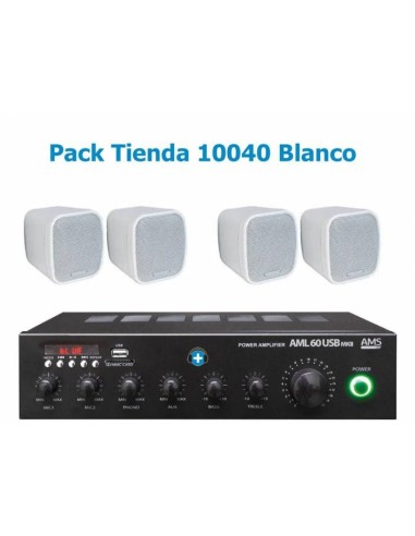 Pack Tienda 10040 - Hilo musical con altavoces en Color Blanco