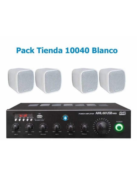 Pack Tienda 10040 - Hilo musical con altavoces en Color Blanco