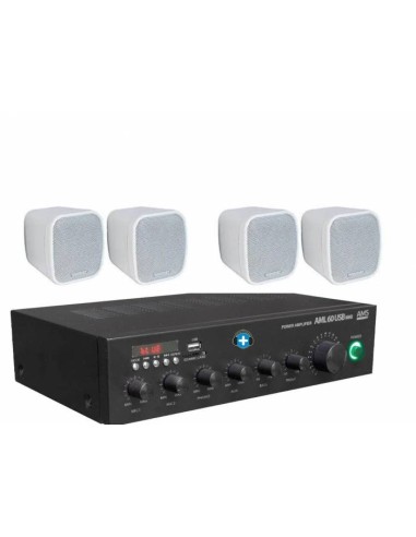 Pack Tienda 10040 - Hilo musical con altavoces en Color Blanco