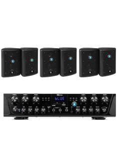 EQUIPO DE SONIDO PASADENA 40 BLACK HILO MUSICAL 6 ZONAS - 6 altavoces 4 pulgadas