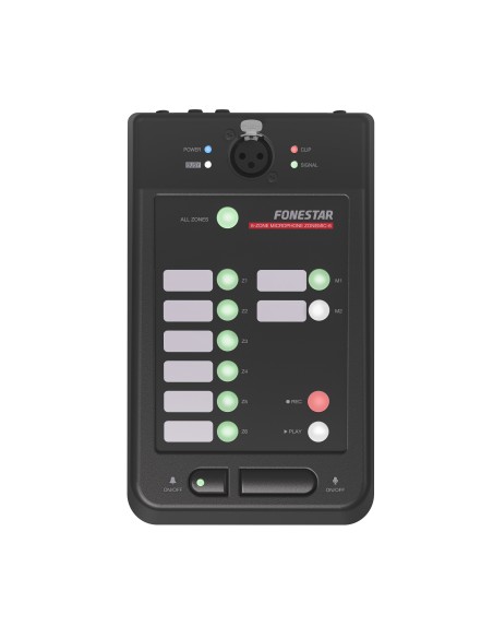 FONESTAR  ZONEMIC-6 Micrófono de zonas con mensajes grabados para sistema ZONE-6