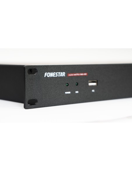 FONESTAR  NMX-88D Matriz de audio 8 x 8 analógicos y 8 x 8 DANTE con DSP, 8 GPIO
