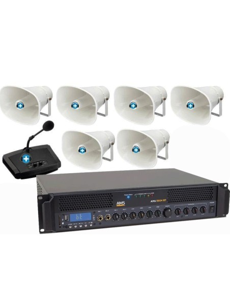 PACK DE MEGAFONIA EXTERIOR 6T- 180W de potencia