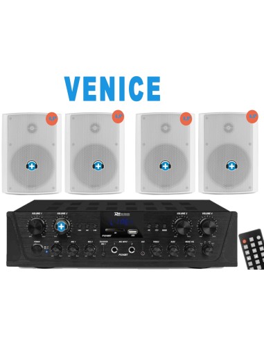 EQUIPO DE SONIDO VENICE 6 HILO MUSICAL 4 ZONAS Blanco - 4 altavoces 6,5 pulgadas