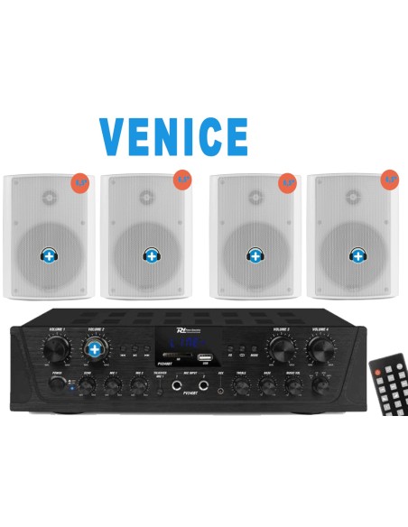 EQUIPO DE SONIDO VENICE 6 HILO MUSICAL 4 ZONAS Blanco - 4 altavoces 6,5 pulgadas