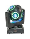 Ibiza Light SATURNE CABEZA MOVIL DMX DE 8 LED RGBW 4-EN-1 CON ANILLOS LUMINOSOS