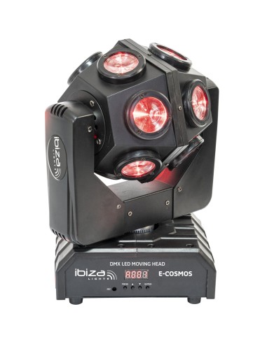 ibiza ligth E-COSMOS CABEZA MOVIL DMX RETRO DE LED RGBW 4-en-1 12 x 10W