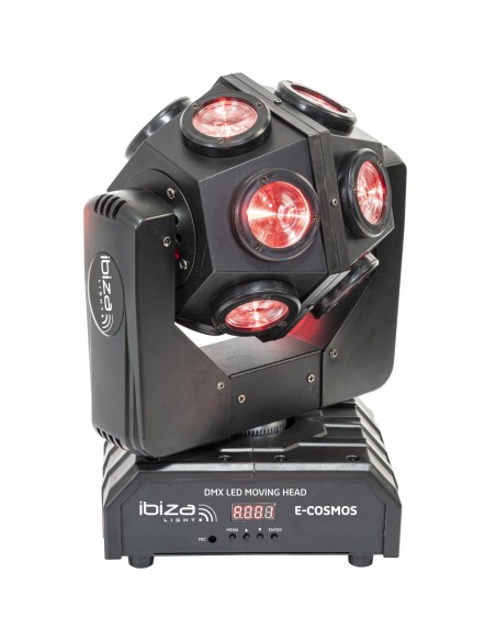 ibiza ligth E-COSMOS CABEZA MOVIL DMX RETRO DE LED RGBW 4-en-1 12 x 10W