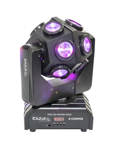 ibiza ligth E-COSMOS CABEZA MOVIL DMX RETRO DE LED RGBW 4-en-1 12 x 10W