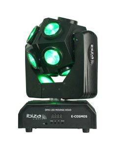 ibiza ligth E-COSMOS CABEZA MOVIL DMX RETRO DE LED RGBW 4-en-1 12 x 10W