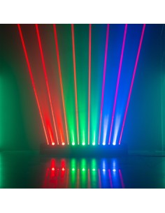 BeamZ Barra móvil Hyaden con 7 LED y 8 rayos láser 2