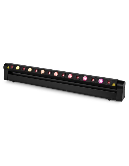 BeamZ Barra móvil Hyaden con 7 LED y 8 rayos láser