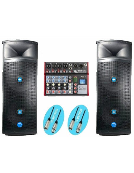 Pack IOWA DJ MIXER MKII -BLUETOOTH STW -SV215A-TWS-ASP Equipo de sonido con 4000w