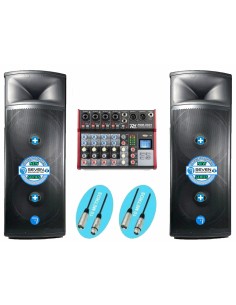 Pack IOWA DJ MIXER MKII -BLUETOOTH STW -SV215A-TWS-ASP Equipo de sonido con 4000w 2