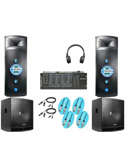 Pack IOWA DJ POWER MKII - Equipo de sonido con 6600w