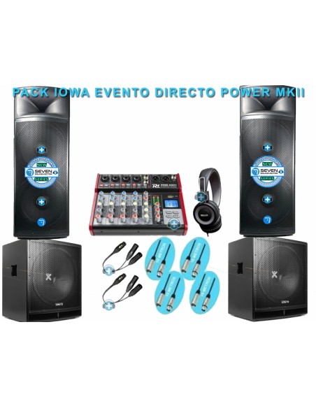 Pack IOWA EVENTO DIRECTO POWER MKII - Equipo de sonido con 6600w