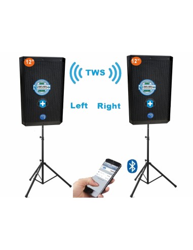 SEVEN SV12APRO-TWS-ASP - Pareja de Altavoces 12 pulgadas 2000w TWS - Medium
