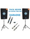 Pack Sonido Karaoke Seven PASV-12A PRO: 2 Altavoces + Micros