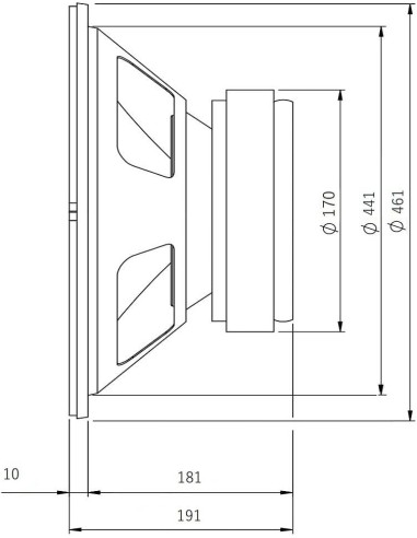 Seven SVG18SUB/8 Subwoofer 18 Pulgadas Altavoz Profesional de Grave Sub-Grave 8 Ohm 600W AES 1200W Programa