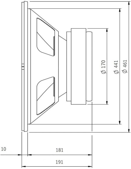 Seven SVG18SUB/8 Subwoofer 18 Pulgadas Altavoz Profesional de Grave Sub-Grave 8 Ohm 600W AES 1200W Programa