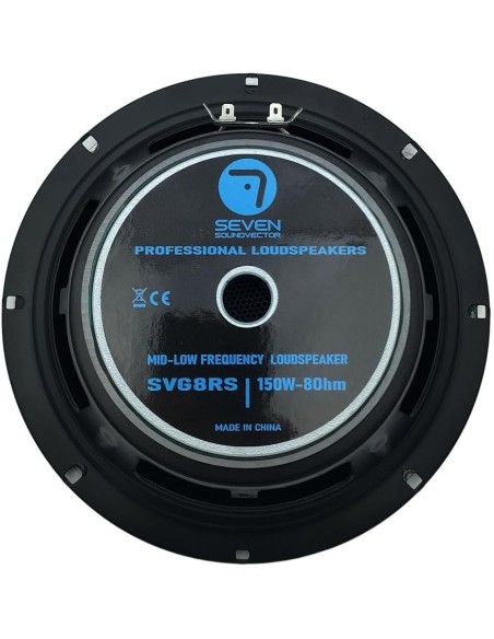 Seven SVG8RS Woofer 8 Pulgadas Altavoz HiFi de Grave Medio-Grave 8 Ohm 150W AES 300W Programa