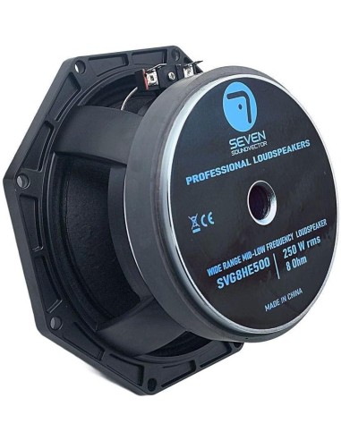 Seven SVG8HE500 Woofer 8 Pulgadas Altavoz Profesional de Grave Medio-Grave 8 Ohm 250W AES 500W Programa