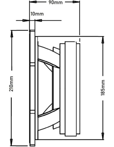 Seven SVG8HE500 Woofer 8 Pulgadas Altavoz Profesional de Grave Medio-Grave 8 Ohm 250W AES 500W Programa