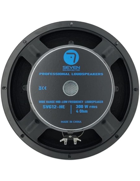 Seven SVG12HE/4 Woofer 12 Pulgadas Altavoz Profesional de Grave Medio-Grave 4 Ohm 300W AES 600W Programa