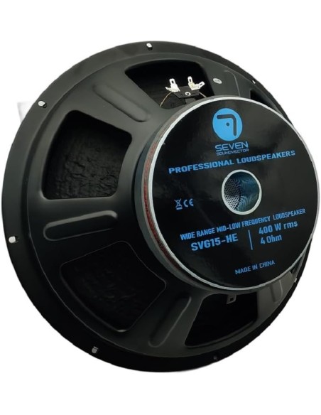 Seven SVG15HE/4 Woofer 15 Pulgadas Altavoz Profesional de Grave Medio-Grave 4 Ohm 400W AES 800W Programa