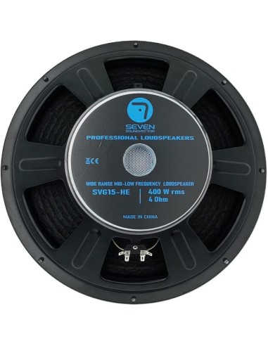 Seven SVG15HE/4 Woofer 15 Pulgadas Altavoz Profesional de Grave Medio-Grave 4 Ohm 400W AES 800W Programa