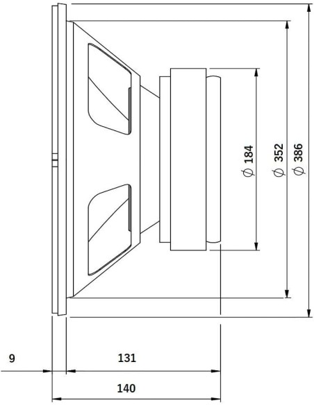 Seven SVG15HE/4 Woofer 15 Pulgadas Altavoz Profesional de Grave Medio-Grave 4 Ohm 400W AES 800W Programa