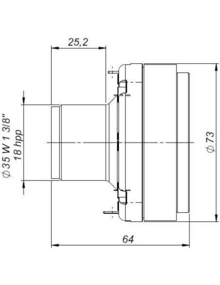 Seven CD1S/AF Driver de Compresión Tweeter Motor de Agudos Diafragma Polimero PM-4 25mm Rosca 35mm