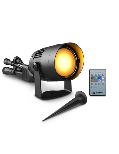 Cameo Q-SPOT 40I Foco compacto para exteriores con LED RGBA de 40 W en color negro