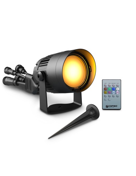 Cameo Q-SPOT 40I Foco compacto para exteriores con LED RGBA de 40 W en color negro