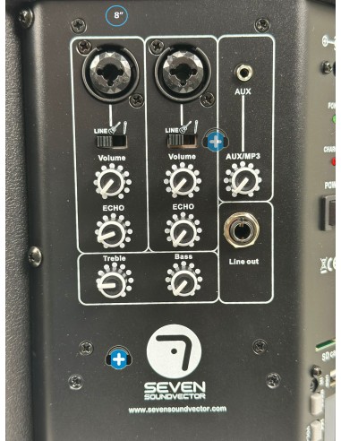 altavoz bluetooth potente portátil 8 pulgadas sv8event-tws bateria de litio