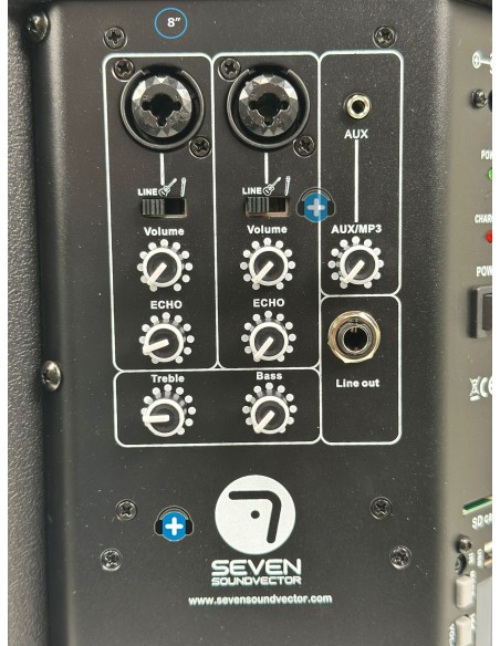 altavoz bluetooth potente portátil 8 pulgadas sv8event-tws bateria de litio