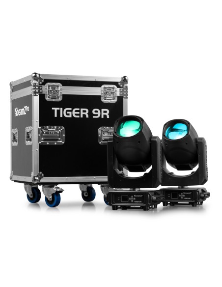 Beamz Pro Tiger 9R 260W Cabeza Móvil Beam 2uds en Flightcase