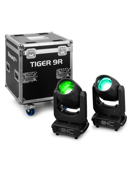 Beamz Pro Tiger 9R 260W Cabeza Móvil Beam 2uds en Flightcase