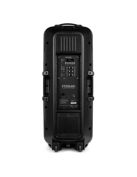 Fenton FT212LED MK2 Bafle Portátil Doble 12" 1400W Bluetooth con Micrófonos UHF y LED