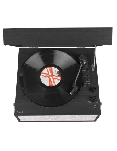 AUDIZIO Tocadiscos Fremont con soporte Negro