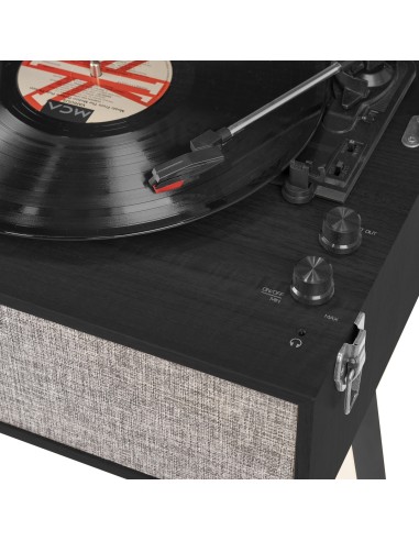 AUDIZIO Tocadiscos Fremont con soporte Negro