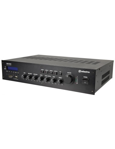 Adastra RM240D Amplificador 240W RMS Línea 100V con USB/SD/FM, Sintonizador DAB+/FM y BLUETOOTH