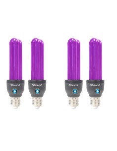 Bombilla de Luz Negra UV BeamZ BUV27 25W E27 – Pack 4 unidades | Masquesonido