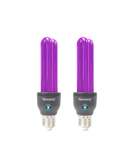 Bombilla de Luz Negra UV BeamZ BUV27 25W E27 – Pack 2 unidades | Masquesonido