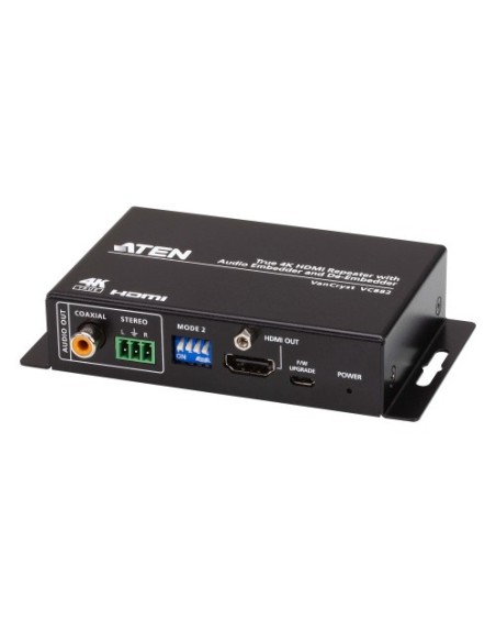 ATEN VC882 | Repetidor HDMI True 4K con Incrustador/Desincrustador de Audio y HDR