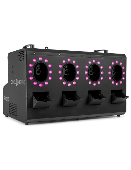 Beamz Cyclone400 Máquina de humo y burbujas con LED RGBW