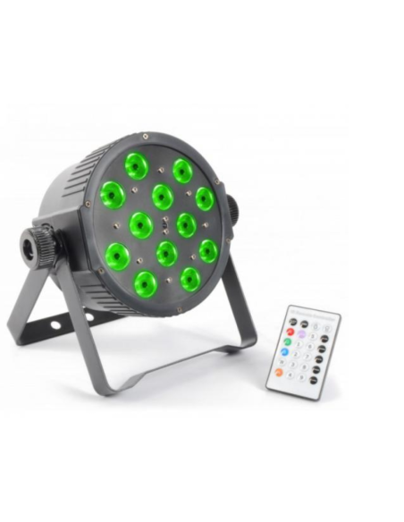 BeamZ Foco PAR Plano 12x 3W Tri-color LEDs DMX IR