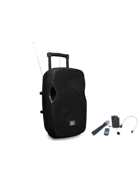 AMS A 151 TB MKII ALTAVOZ TROLEY 200W 15" USB/SD/BT