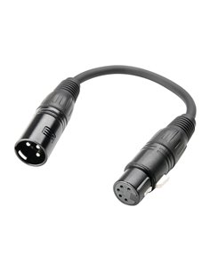 Adam Hall Cables 3 STAR DHM 0020 - Adaptador DMX de XLR 5 Pines hembra a XLR 3 Pines macho 0,2 m 2
